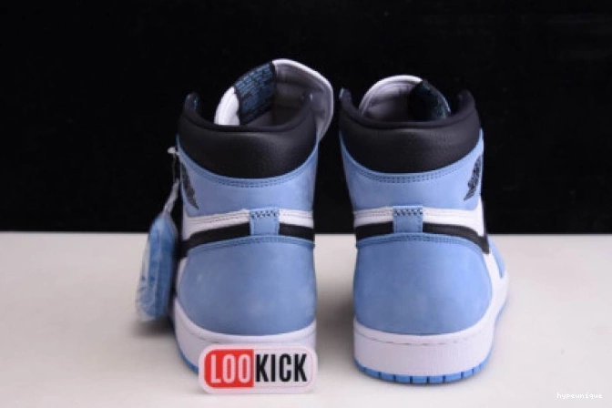 HYPE RETRO UNIVERSITY BLUE JORDAN 555088-134 HIGH 1 WHITE AIR BLACK 0731